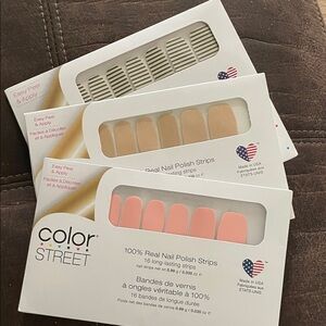 Color Street Nail Polish Strips - Peach and Beige